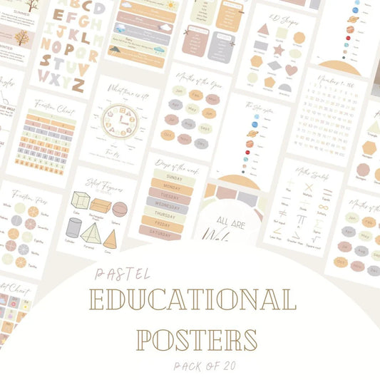 Classroom Educational Poster Pack I 20 Pages