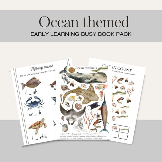 Ocean Themed Activity Pack | 52 pages